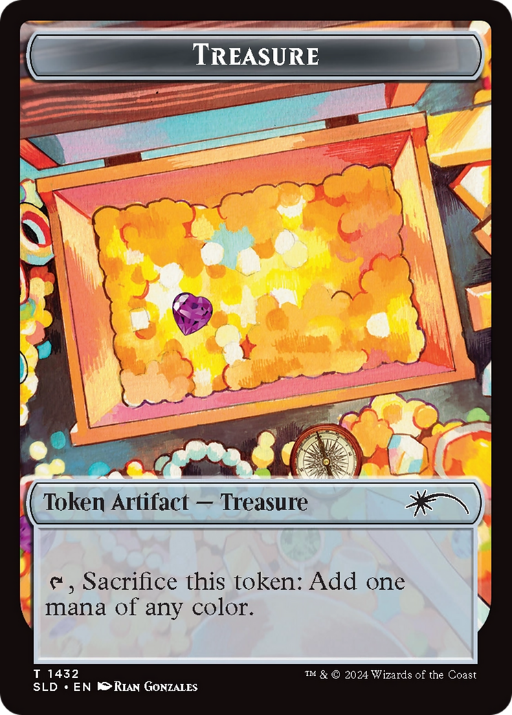 Treasure Token (1432) (Rainbow Foil) [Secret Lair Drop Series] | Devastation Store