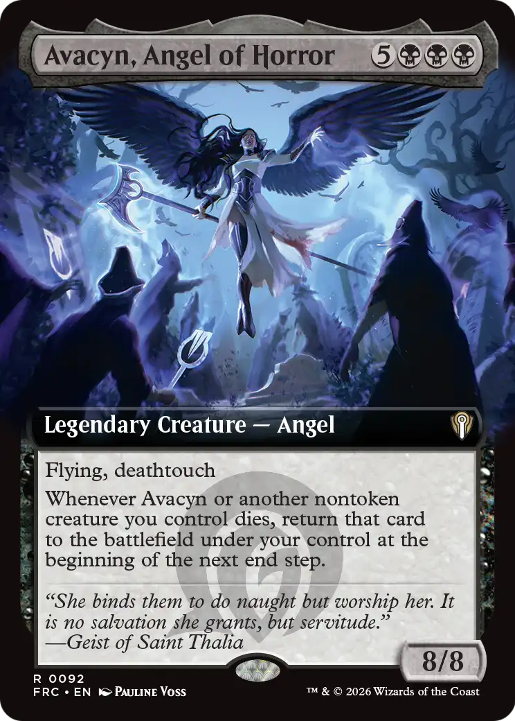Avacyn, Angel of Horror (Extended Art) [Reality Fracture Commander] | Devastation Store