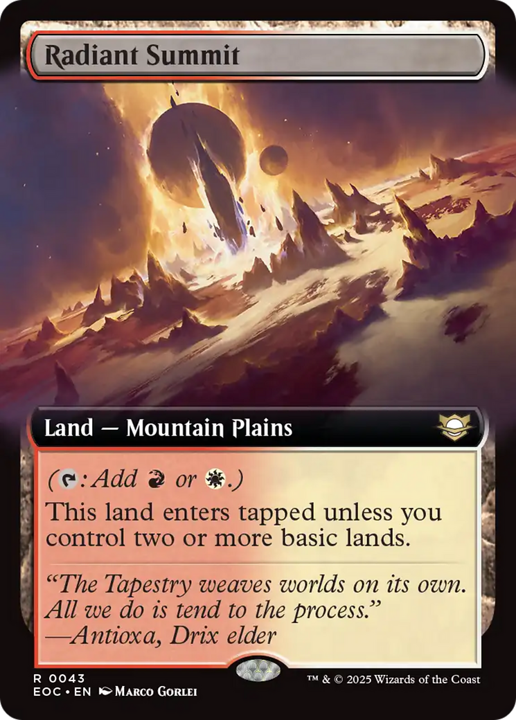 Radiant Summit (Extended Art) [Edge of Eternities Commander] | Devastation Store
