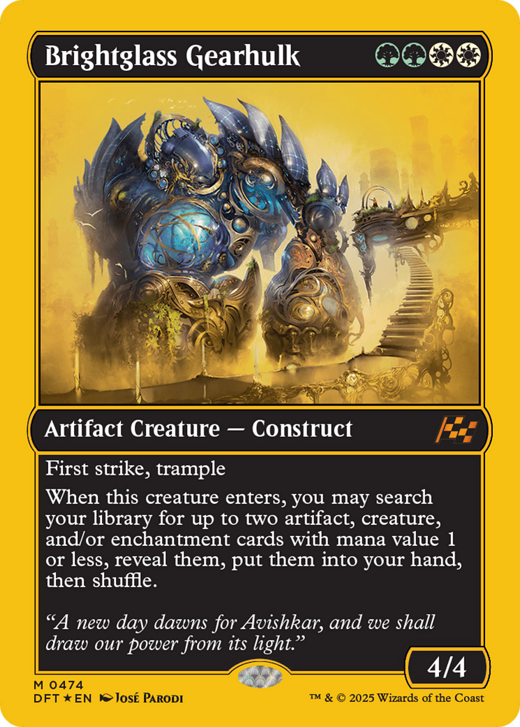 Brightglass Gearhulk (First-Place Foil) [Aetherdrift] | Devastation Store