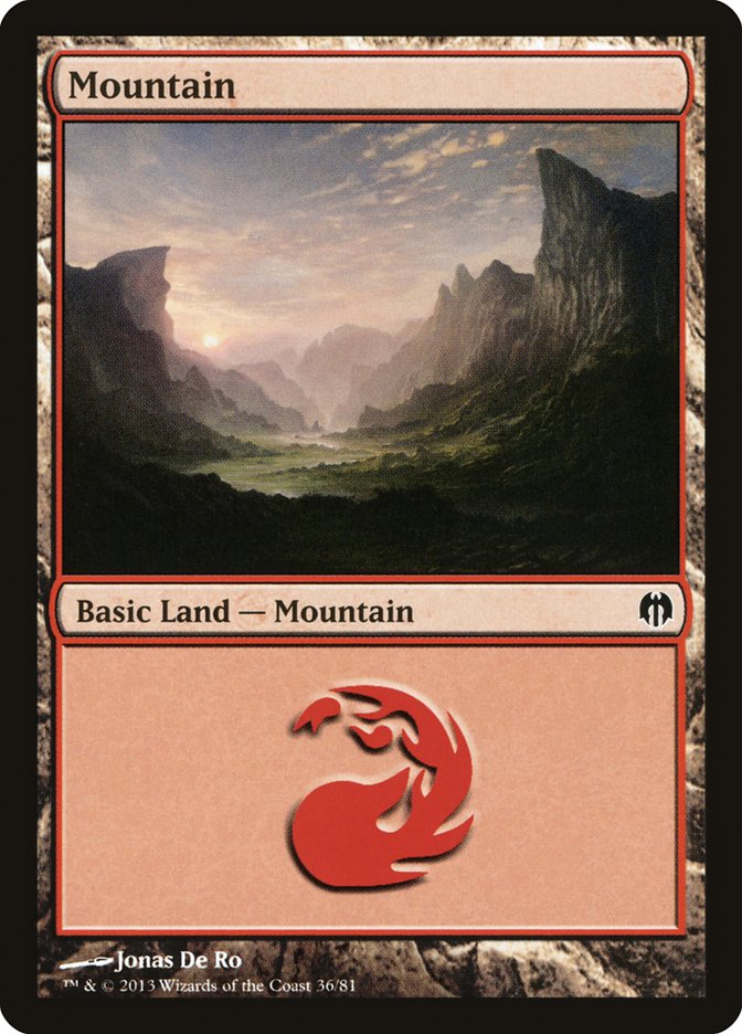 Mountain (36) [Duel Decks: Heroes vs. Monsters] | Devastation Store