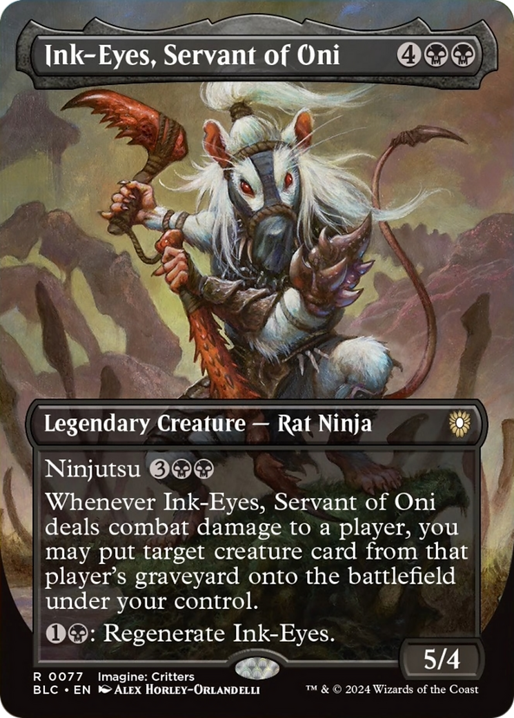 Ink-Eyes, Servant of Oni (Borderless) [Bloomburrow Commander] | Devastation Store