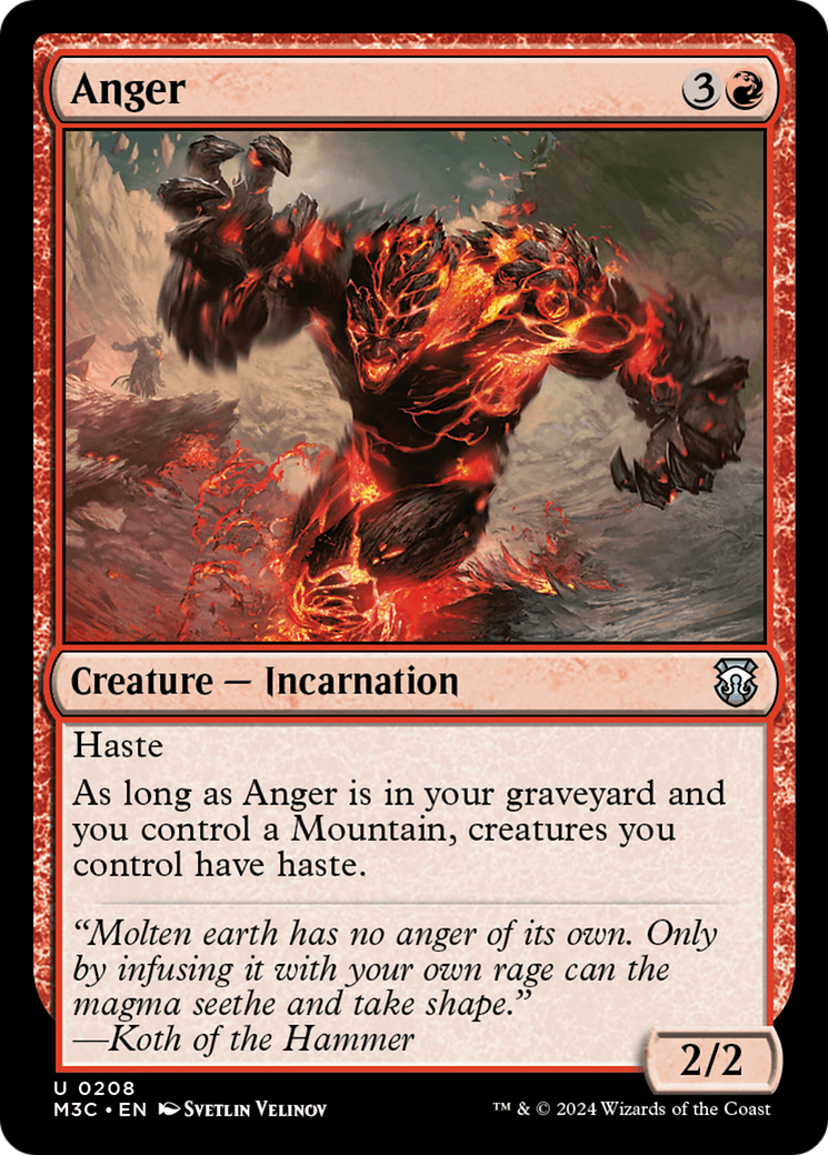 Anger (Ripple Foil) [Modern Horizons 3 Commander] | Devastation Store