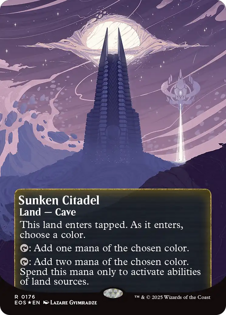 Sunken Citadel (0176) (Borderless) (Galaxy Foil) [Edge of Eternities: Stellar Sights] | Devastation Store