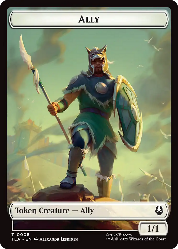 Ally (0005) // Soldier (0002) Double-Sided Token [Avatar: The Last Airbender Tokens] | Devastation Store
