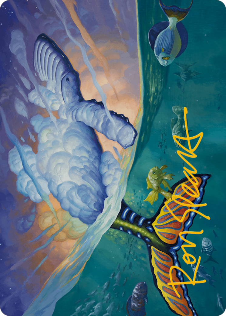 Dreamtide Whale Art Card (Gold-Stamped Signature) [Modern Horizons 3 Art Series] | Devastation Store