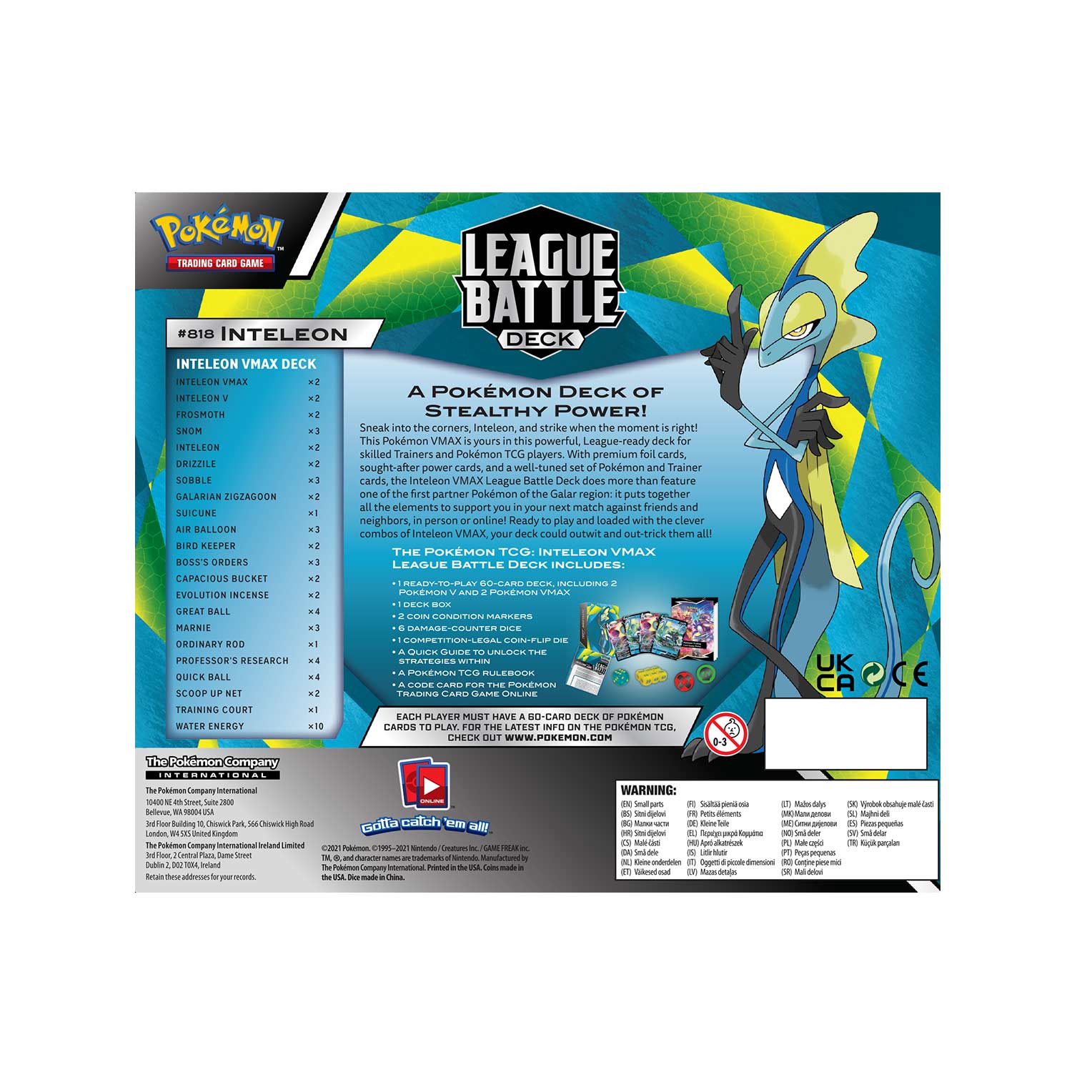 Sword & Shield: Battle Styles - League Battle Deck (Inteleon VMAX) | Devastation Store