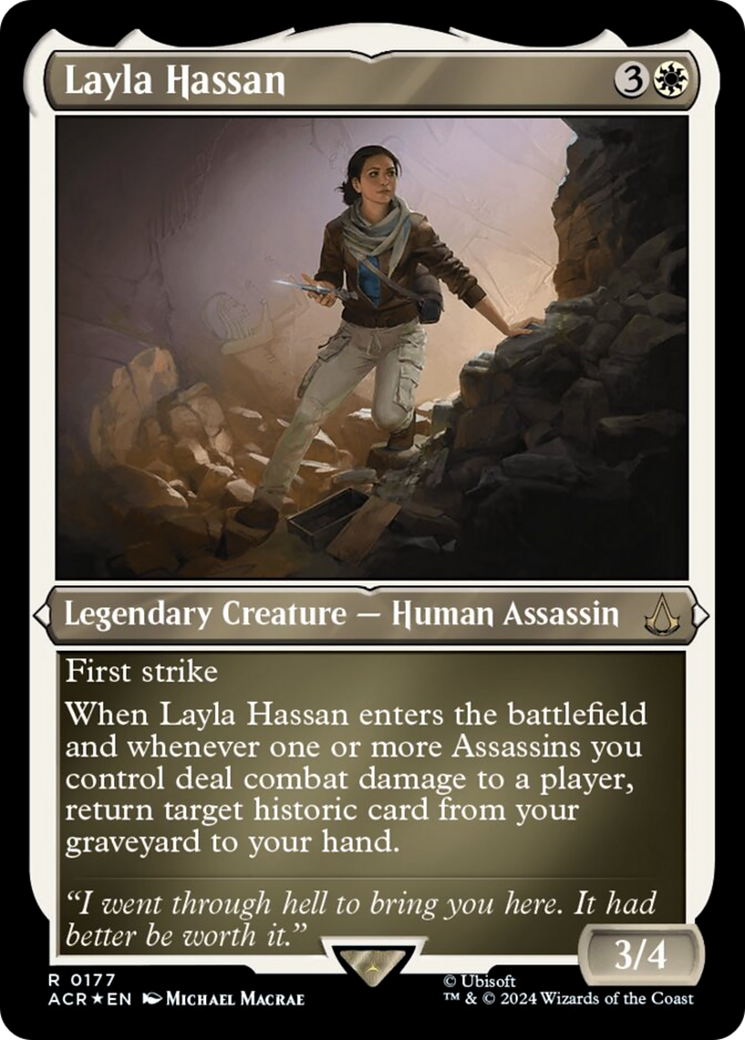 Layla Hassan (Foil Etched) [Assassin's Creed] | Devastation Store