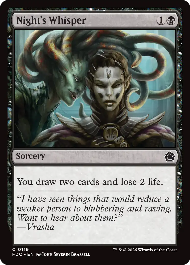 Night's Whisper [Foundations Commander] | Devastation Store