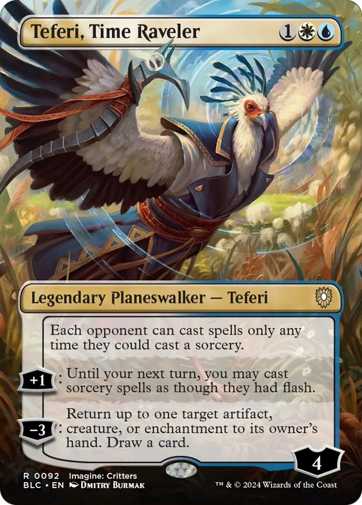 Teferi, Time Raveler (Borderless) [Bloomburrow Commander] | Devastation Store