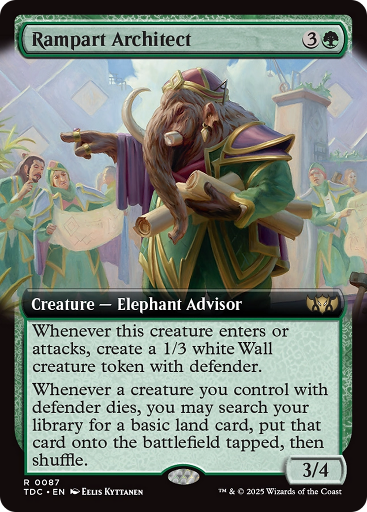 Rampart Architect (Extended Art) [Tarkir: Dragonstorm Commander] | Devastation Store