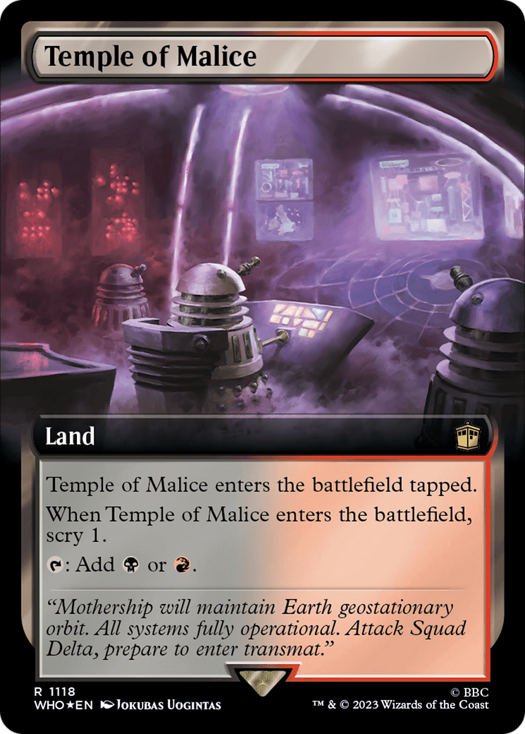 Temple of Malice (Extended Art) (Surge Foil) [Doctor Who] | Devastation Store