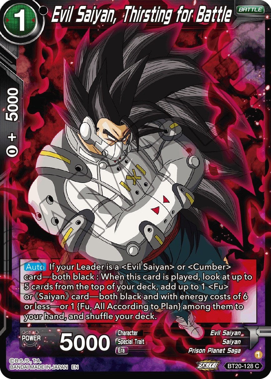 Evil Saiyan, Thirsting for Battle (BT20-128) [Power Absorbed] | Devastation Store