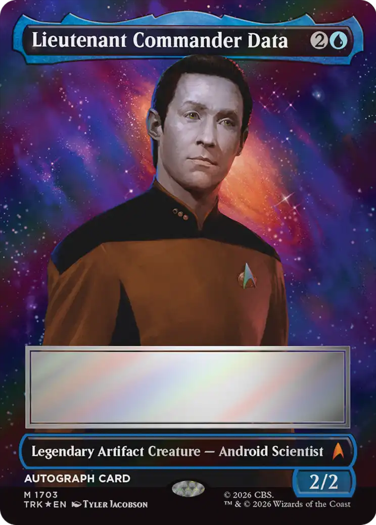 Lieutenant Commander Data (Borderless) (Signed) [Star Trek] | Devastation Store