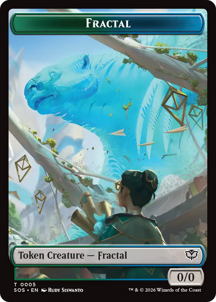 Boar // Fractal (0005) Double-Sided Token [Secrets of Strixhaven Commander Tokens] | Devastation Store