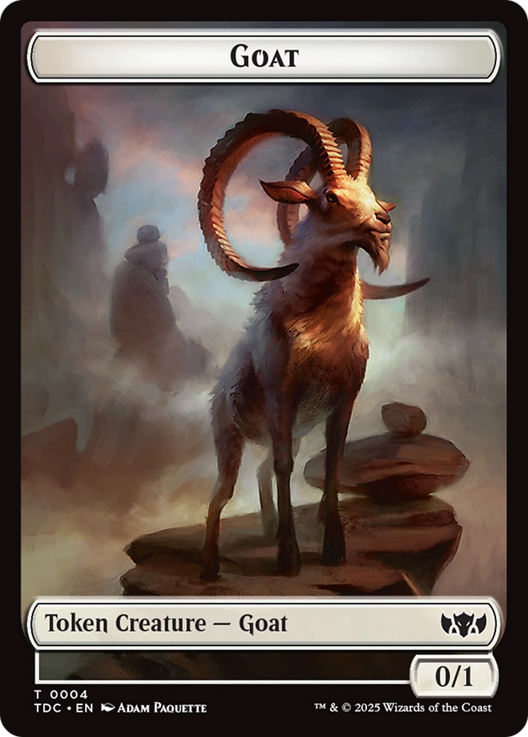 Goat // Timeless Witness Double-Sided Token [Tarkir: Dragonstorm Commander Tokens] | Devastation Store