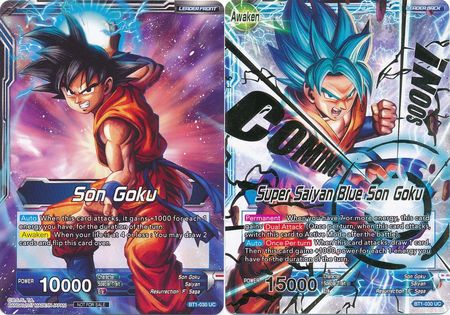 Son Goku // Super Saiyan Blue Son Goku (Hot Stamped) (BT1-030) [Promotion Cards] | Devastation Store