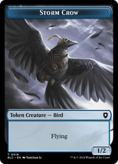 Storm Crow // Bird (003) Double-Sided Token [Bloomburrow Commander Tokens] | Devastation Store