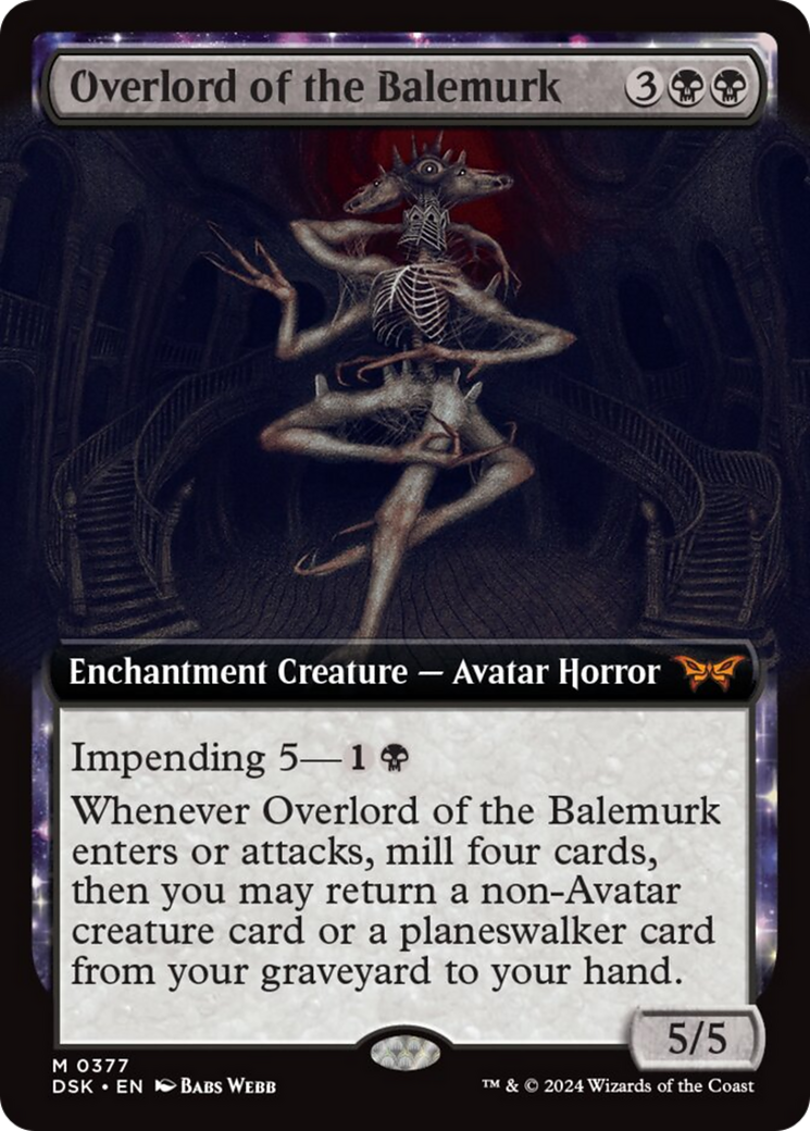 Overlord of the Balemurk (Extended Art) [Duskmourn: House of Horror] | Devastation Store