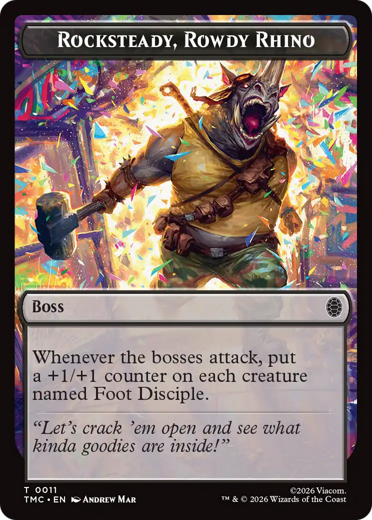 Rocksteady, Rowdy Rhino [Teenage Mutant Ninja Turtles Commander Tokens] | Devastation Store