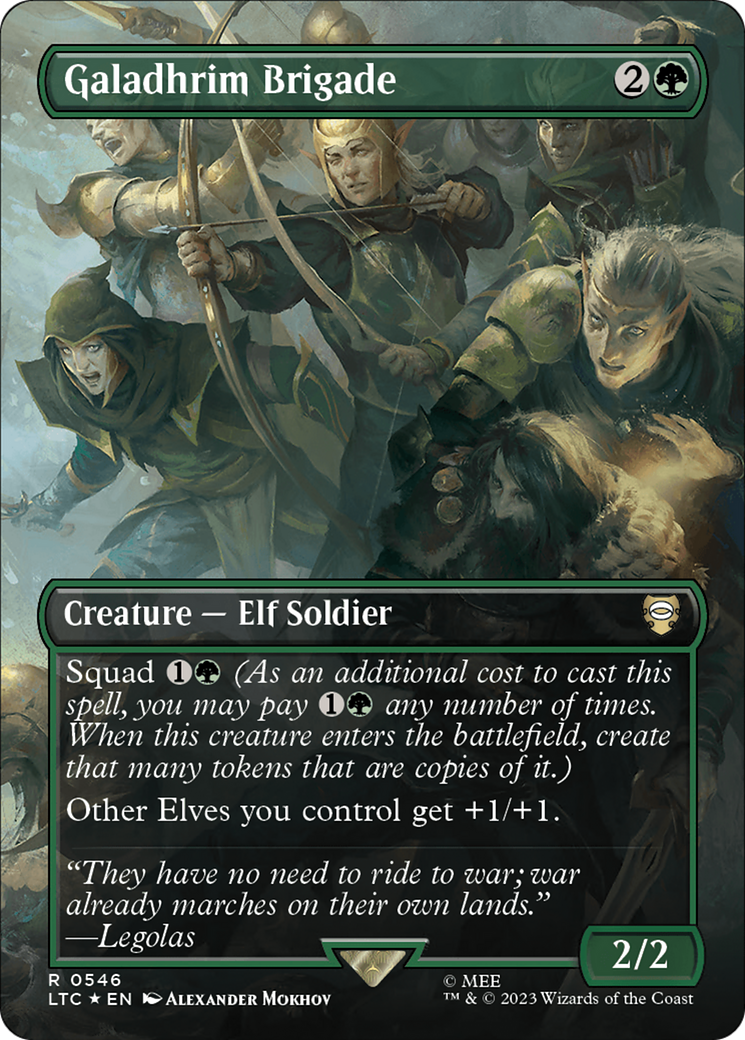 Galadhrim Brigade (Borderless) (Surge Foil) [The Lord of the Rings: Tales of Middle-Earth Commander] | Devastation Store