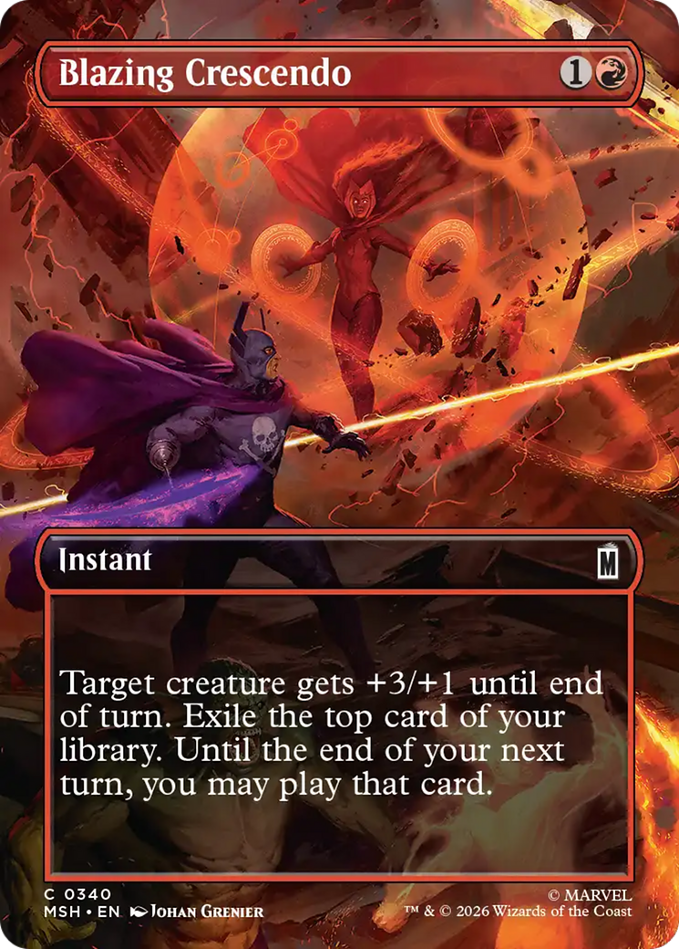 Blazing Crescendo (Borderless) [Marvel Super Heroes] | Devastation Store