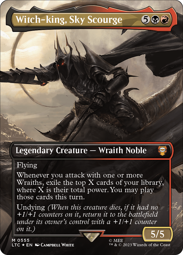 Witch-king, Sky Scourge (Borderless) (Surge Foil) [The Lord of the Rings: Tales of Middle-Earth Commander] | Devastation Store