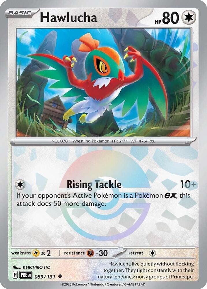 Hawlucha (089/131) (Poke Ball Pattern) [Scarlet & Violet: Prismatic Evolutions] | Devastation Store