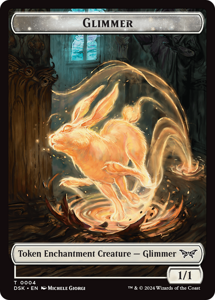 Glimmer // Gremlin Double-Sided Token [Duskmourn: House of Horror Tokens] | Devastation Store