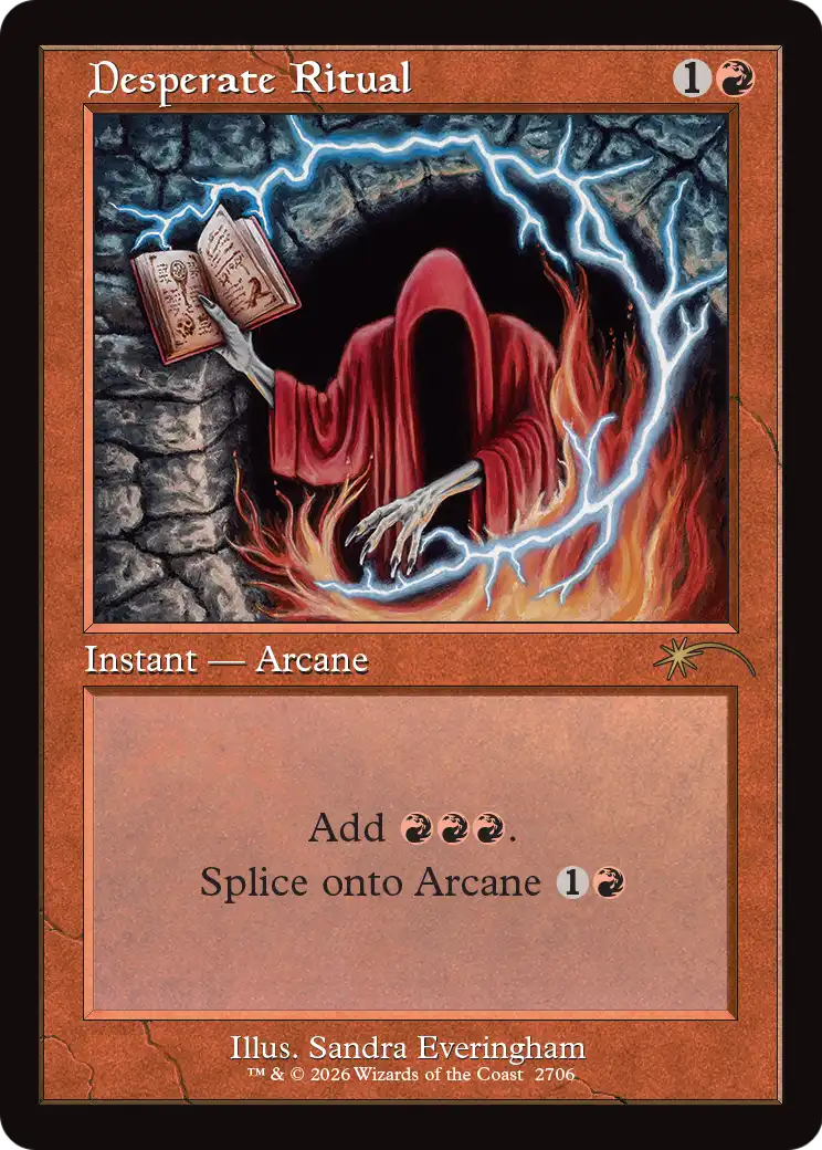 Desperate Ritual (2706) (Retro Frame) [Secret Lair Drop Series] | Devastation Store