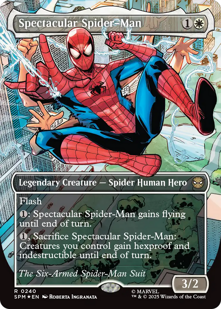 Spectacular Spider-Man (0240) (Borderless) (Textured Foil) [Marvel's Spider-Man] | Devastation Store