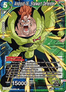 Android 16, Stalwart Defender (Winner Stamped) (P-310_PR) [Tournament Promotion Cards] | Devastation Store