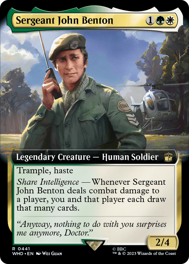 Sergeant John Benton (Extended Art) [Doctor Who] | Devastation Store