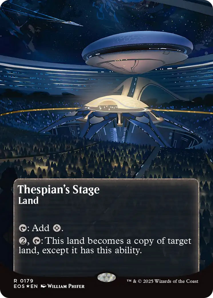 Thespian's Stage (0179) (Borderless) (Galaxy Foil) [Edge of Eternities: Stellar Sights] | Devastation Store