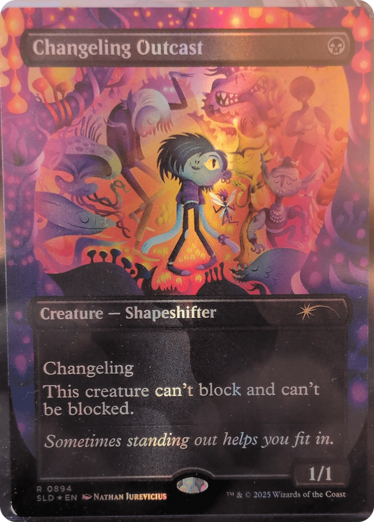 Changeling Outcast (Rainbow Foil) [Secret Lair Drop Series] | Devastation Store