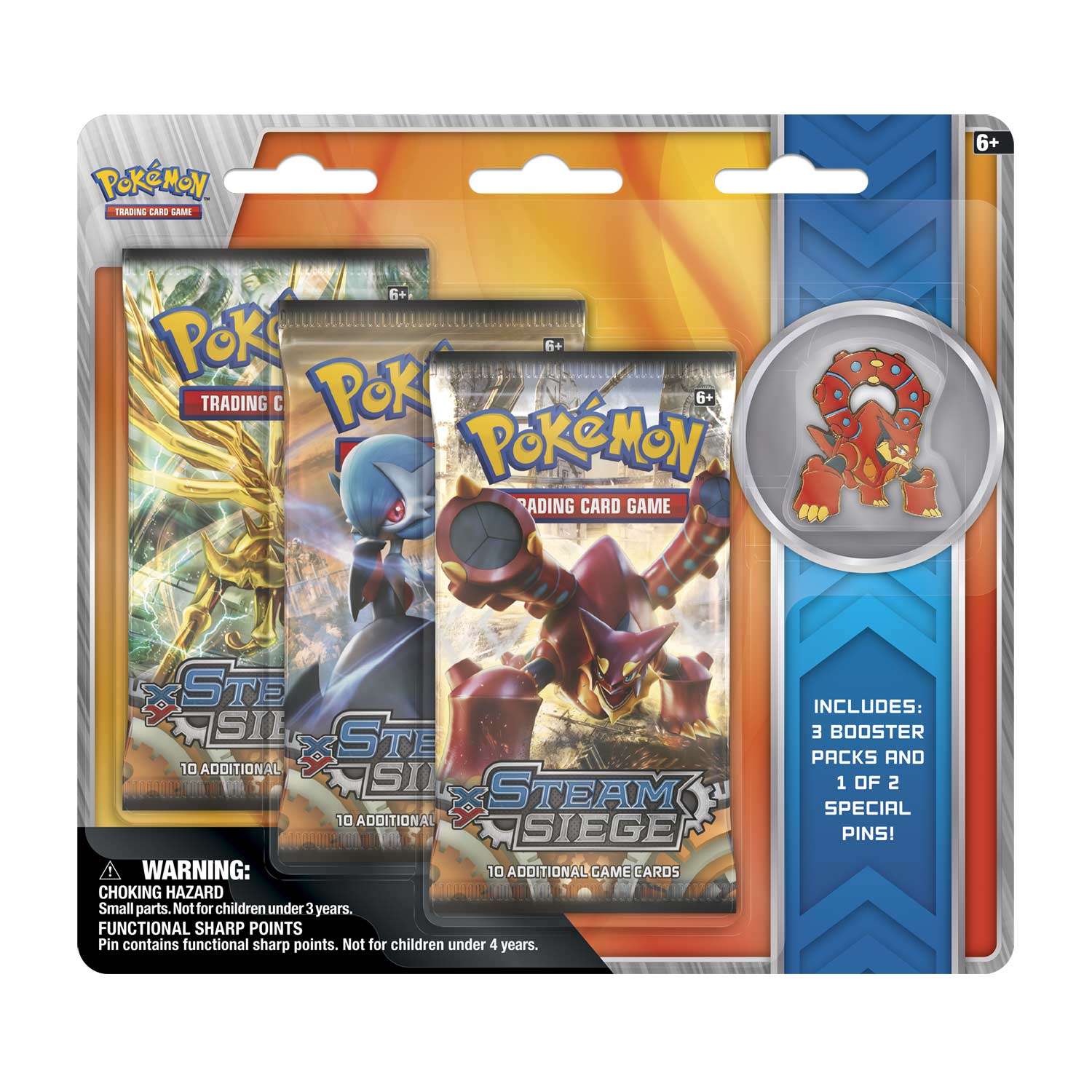 XY: Steam Siege - Collector's Pin 3-Pack Blister (Volcanion) | Devastation Store
