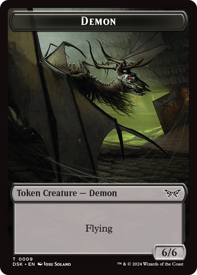 Demon Token [Duskmourn: House of Horror Tokens] | Devastation Store