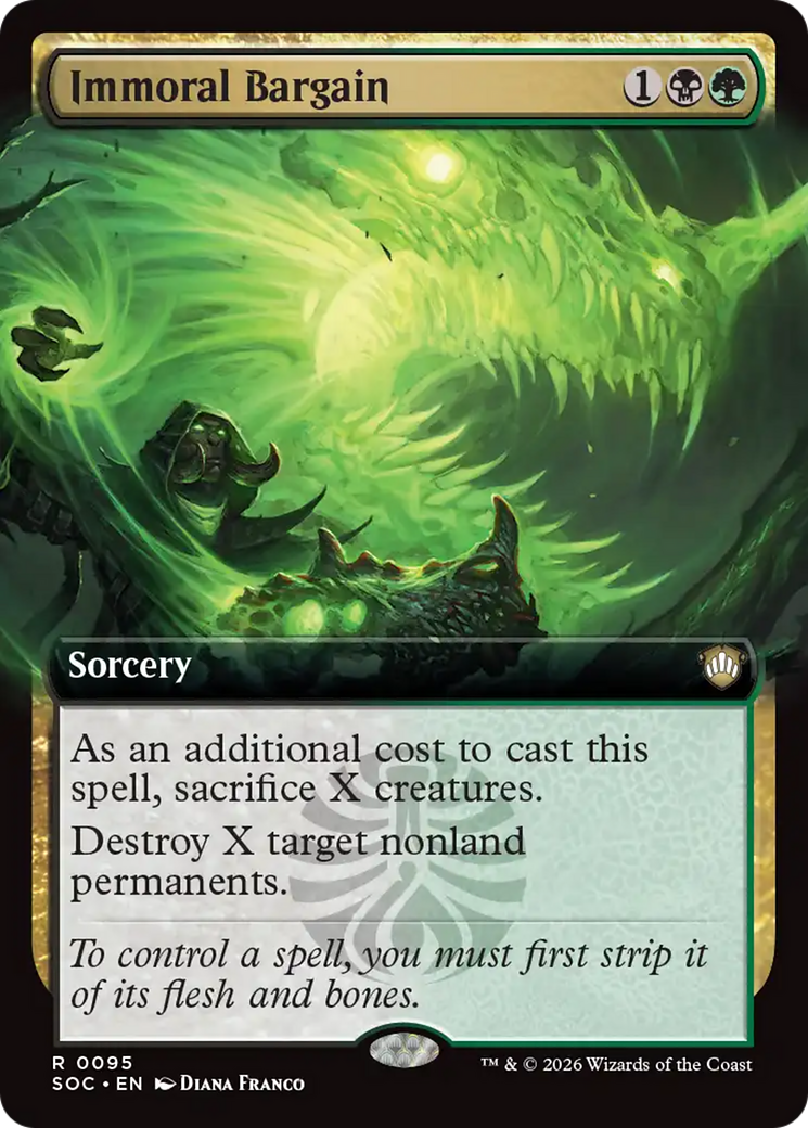 Immoral Bargain (Extended Art) [Secrets of Strixhaven Commander] | Devastation Store