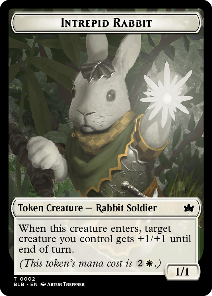 Wall // Intrepid Rabbit Double-Sided Token [Bloomburrow Tokens] | Devastation Store