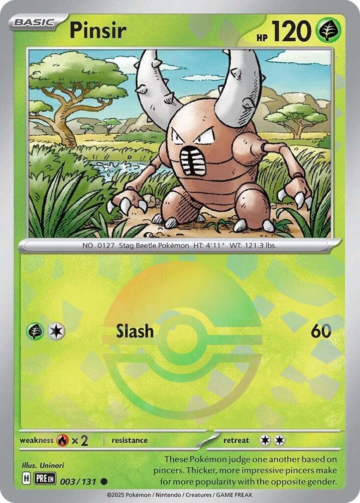 Pinsir (003/131) (Poke Ball Pattern) [Scarlet & Violet: Prismatic Evolutions] | Devastation Store