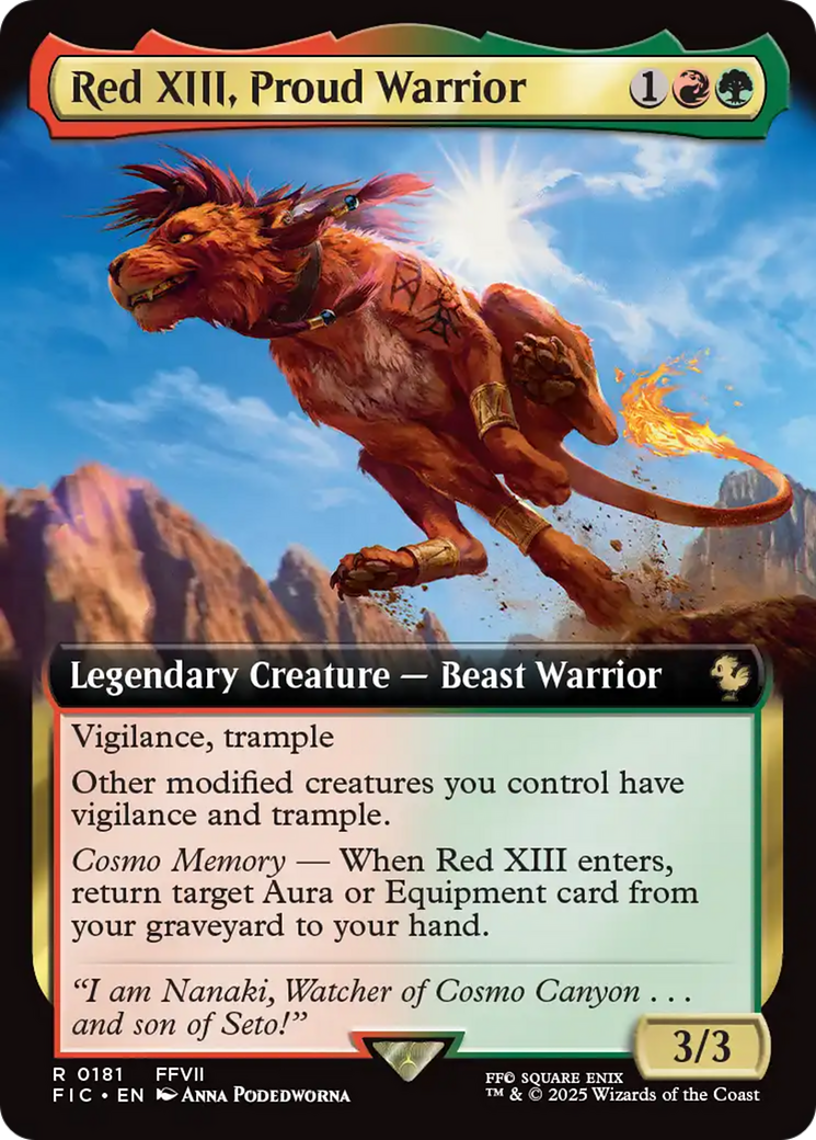 Red XIII, Proud Warrior (Extended Art) [FINAL FANTASY Commander] | Devastation Store