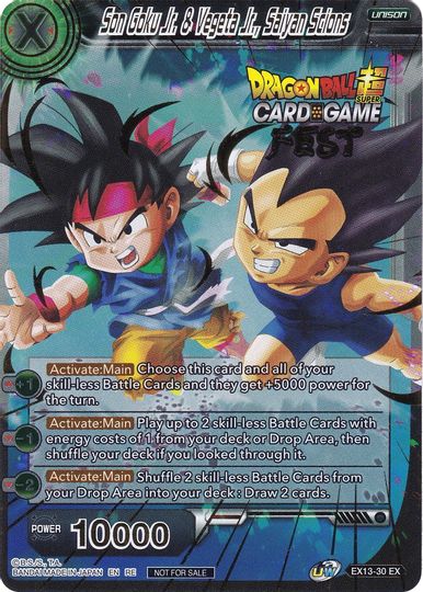 Son Goku Jr. & Vegeta Jr., Saiyan Scions (Card Game Fest 2022) (EX13-30) [Tournament Promotion Cards] | Devastation Store