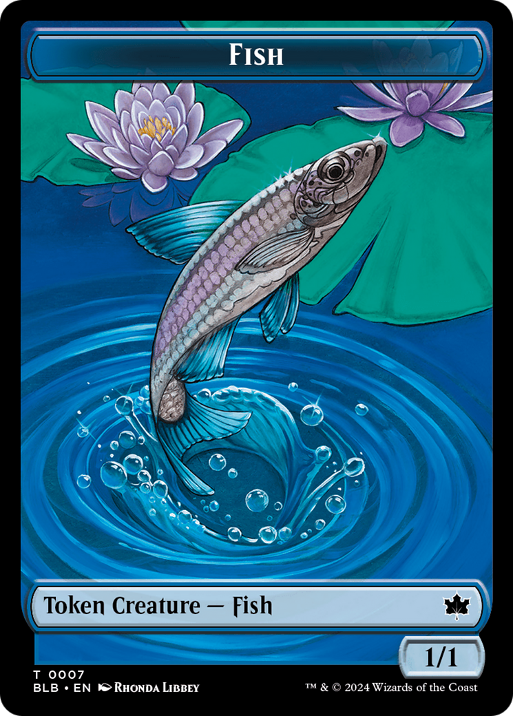 Fish (BLB) // Kobolds of Kher Keep (MKC) Double-Sided Token [The List] | Devastation Store