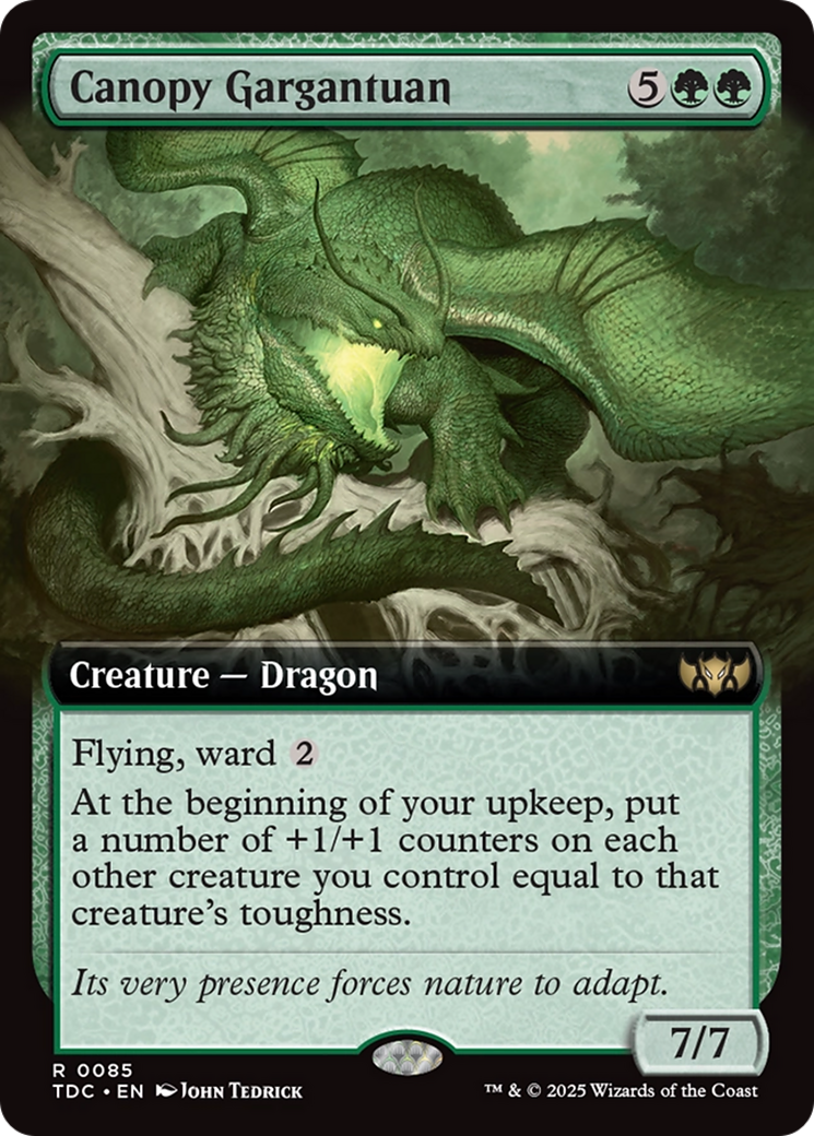 Canopy Gargantuan (Extended Art) [Tarkir: Dragonstorm Commander] | Devastation Store