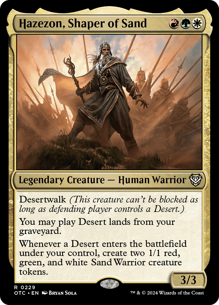 Hazezon, Shaper of Sand [Outlaws of Thunder Junction Commander] | Devastation Store