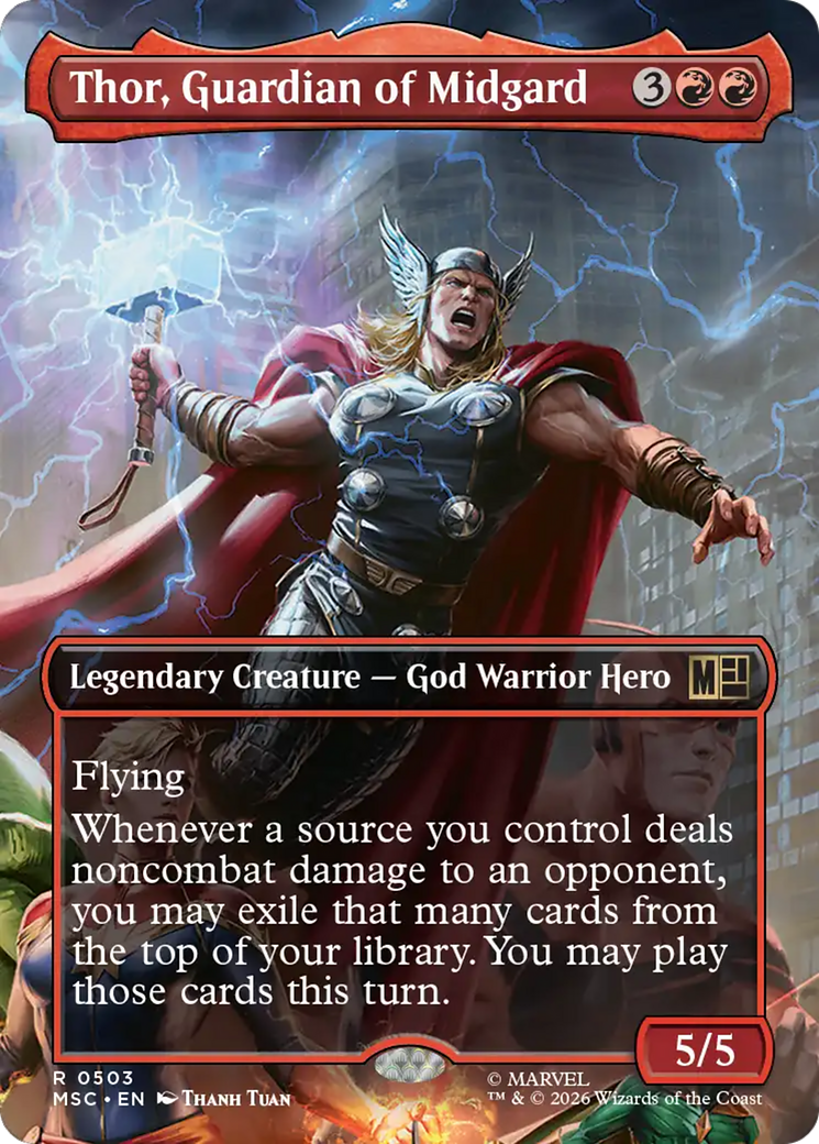 Thor, Guardian of Midgard (Borderless) [Marvel Super Heroes Commander] | Devastation Store