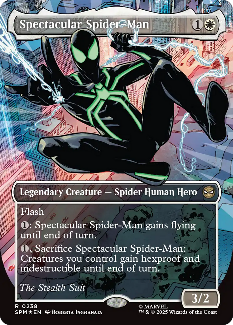 Spectacular Spider-Man (0238) (Borderless) (Textured Foil) [Marvel's Spider-Man] | Devastation Store