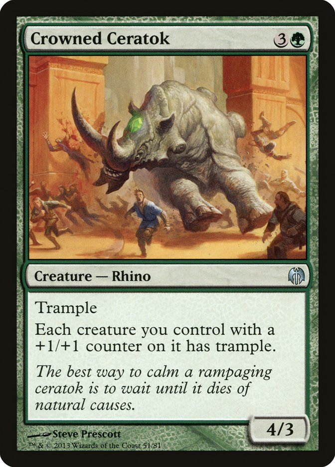 Crowned Ceratok [Duel Decks: Heroes vs. Monsters] | Devastation Store