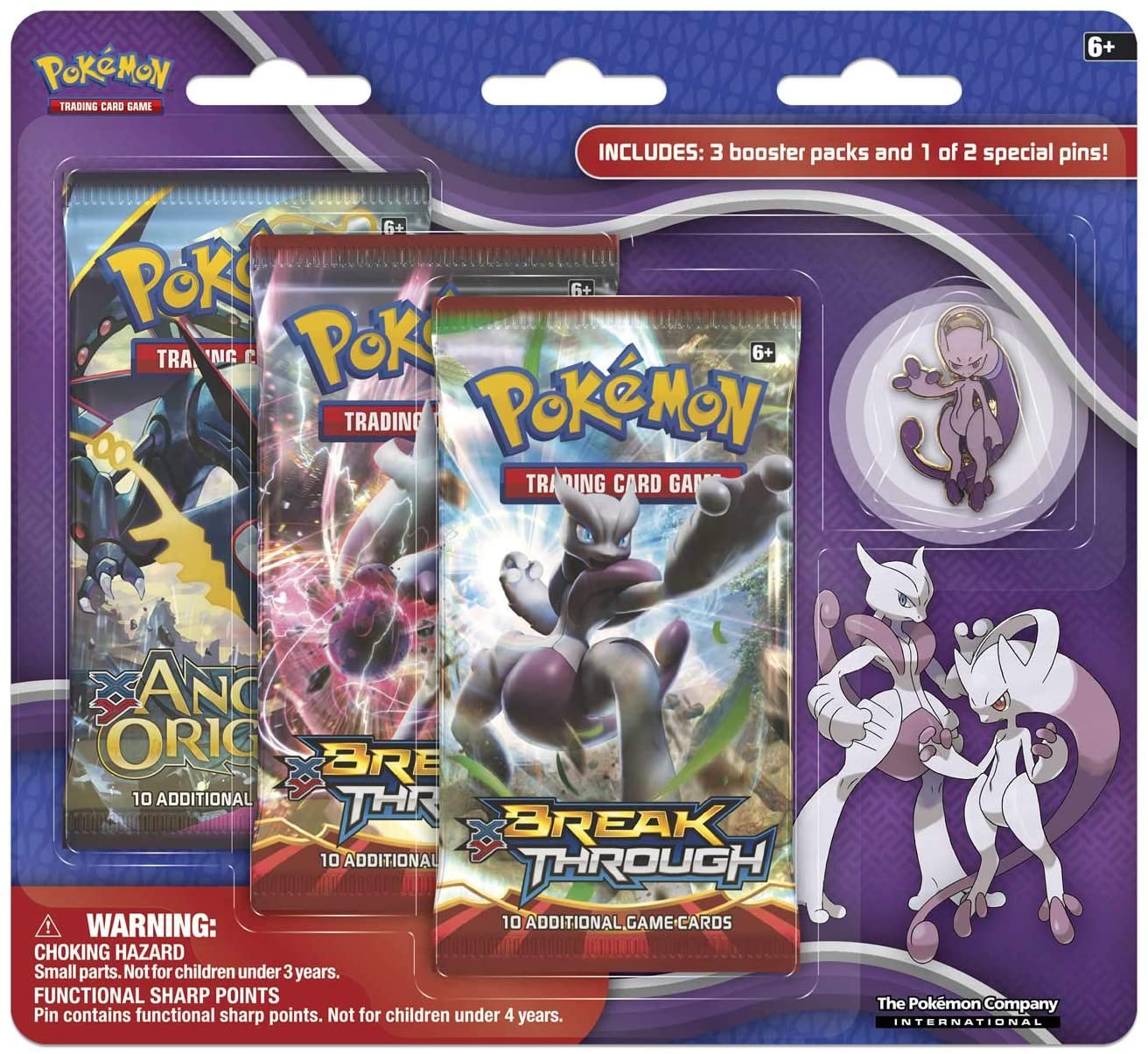 XY: BREAKthrough - Collector's Pin 3-Pack Blister (Mega Mewtwo Y) | Devastation Store