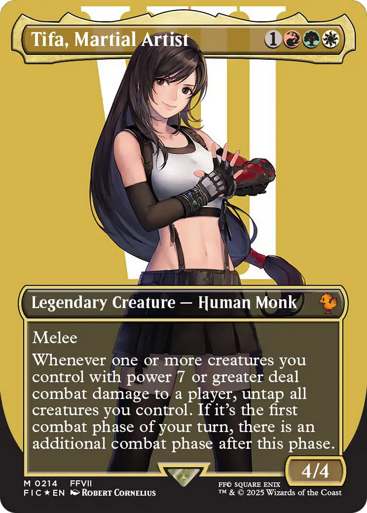 Tifa, Martial Artist (Borderless) (Surge Foil) [FINAL FANTASY Commander] | Devastation Store